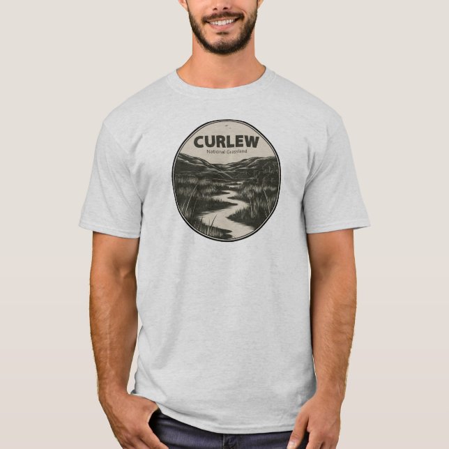 Curlew National Grassland Idaho Stream T-Shirt (Front)