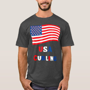 Curling  American Curler Tshirt USA Curling Tee