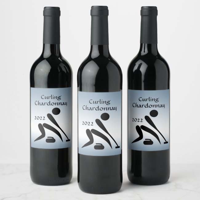 Curling Blue Wine Label