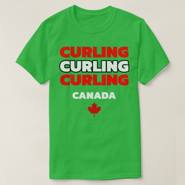 Curling Canada 6 T-Shirt (Design Front)