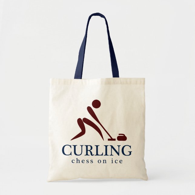 Curling: Chess on Ice Tote Bag (Front)
