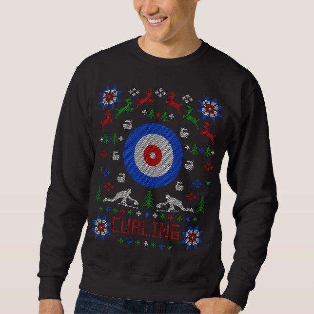 Curling Christmas Ugly Christmas Sweater Party (Front)