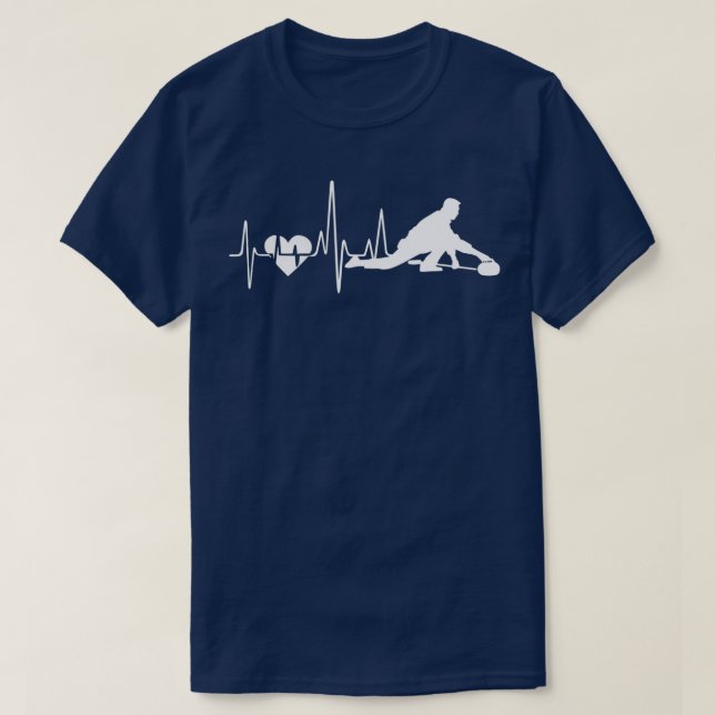 Curling Curling Heartbeat T-Shirt (Design Front)