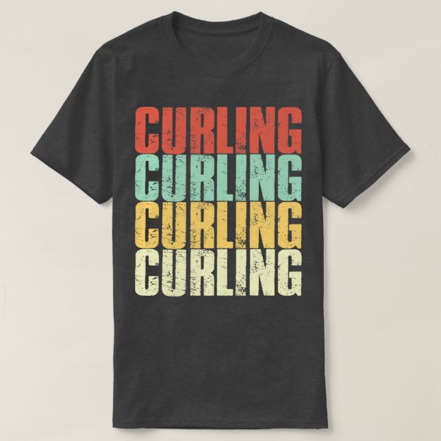Curling curling Vinatge T-Shirt (Design Front)
