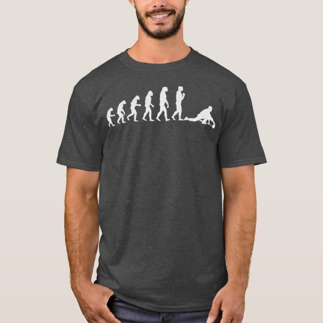 Curling Evolution  Cute Curler Player Winter T-Shirt (Front)