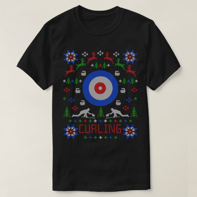 Curling Fan Christmas Ugly Christmas Sweater Curle (Design Front)