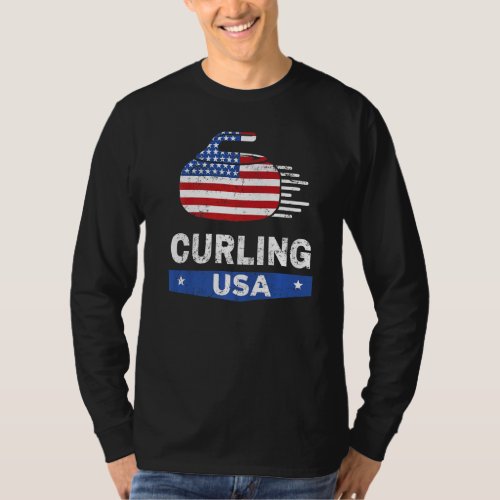 Curling  For Men Women Curling Players Usa  2 T_Shirt