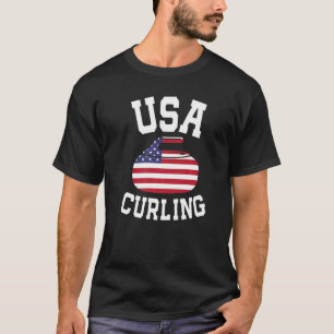 Curling For Men Women Curling Players Usa T-Shirt