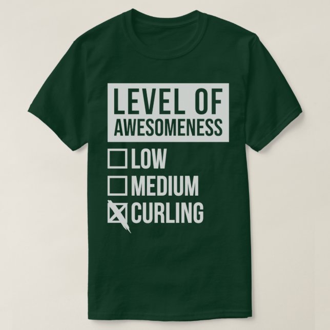 Curling Funny Level Of Curling for Women T-Shirt (Design Front)