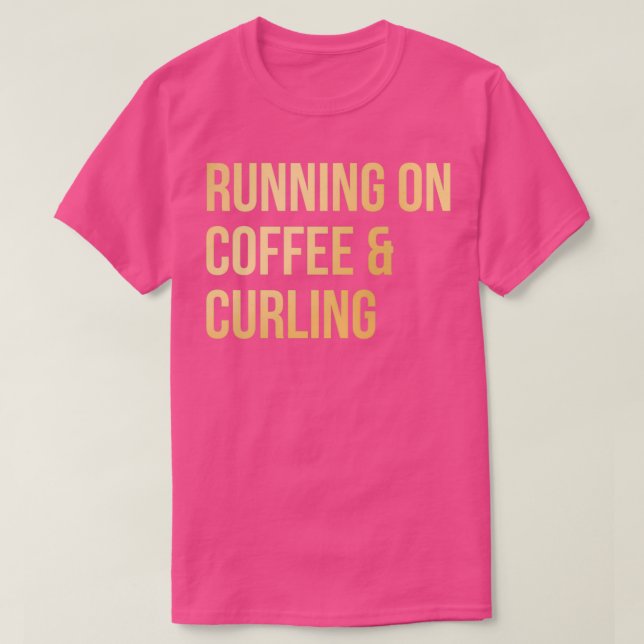 Curling Funny Saying in Gold T-Shirt (Design Front)