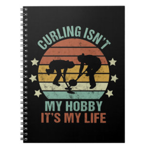 Curling Funny Sayings Ice Sports Retro Vintage Notebook