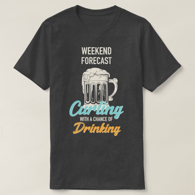 Curling Game Winter Ice Sport Player Funny Curler T-Shirt (Design Front)