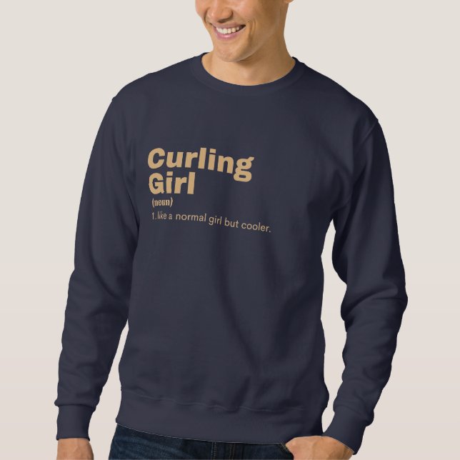 Curling Girl - Curling  Sweatshirt (Front)