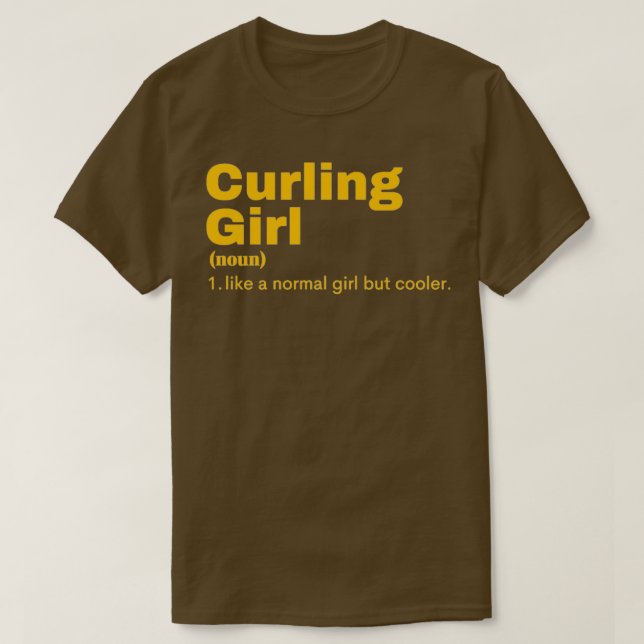 Curling Girl Curling T-Shirt (Design Front)