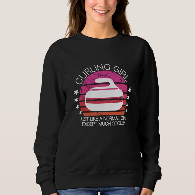 curling girl sweatshirt (Front)