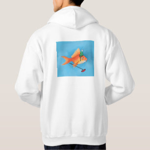 Curling Goldfish (back) Hoodie