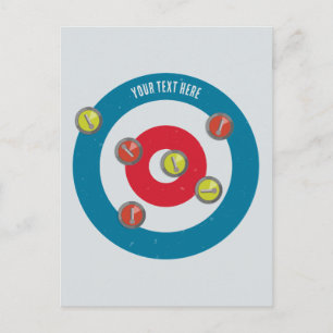 curling House and curling stones top view Postcard