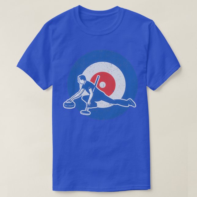 Curling house retro curling target T-Shirt (Design Front)