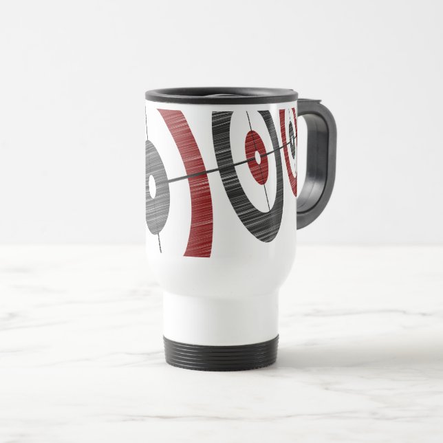 Curling Houses Travel Mug (Front Right)