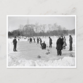 Curling in Central Park, New York Postcard