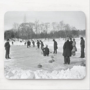 Curling in Central Park NYC Mouse Pad