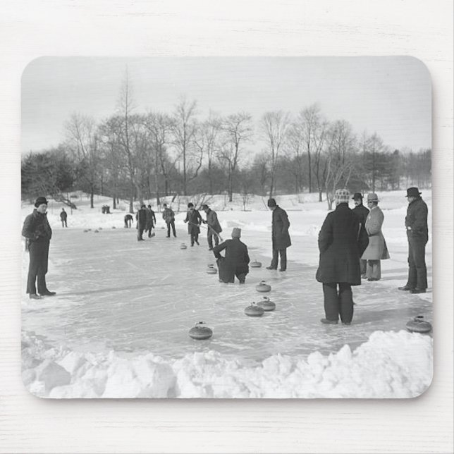 Curling in Central Park NYC Mouse Pad (Front)