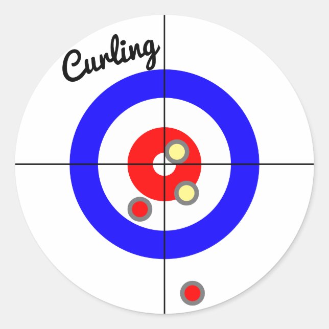 Curling is fun classic round sticker (Front)
