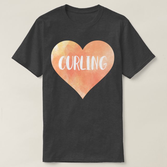 Curling love heart T-Shirt (Design Front)