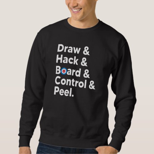 Curling Meme Draw Hack Board Control Peel Curling Sweatshirt