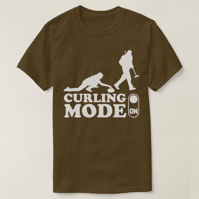 Curling Mode On Curler Curling Stone Curling Game  T-Shirt (Design Front)