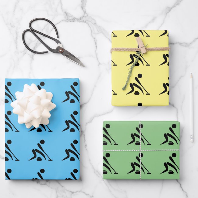 Curling Pattern Set of Wrapping Paper 