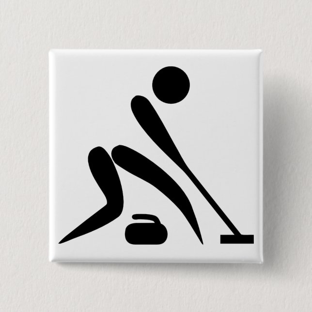 Curling Pictogram Button (Front)