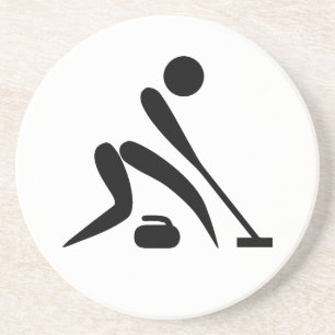 Curling Pictogram Drink Coaster