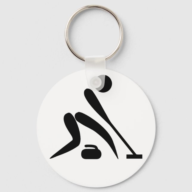 Curling Pictogram Keychain (Front)