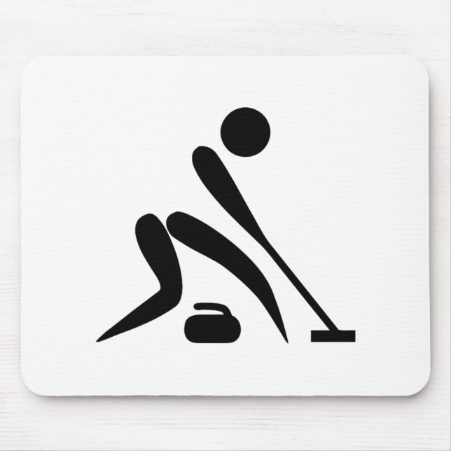 Curling Pictogram Mouse Pad (Front)
