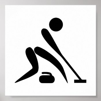 Curling Pictogram Poster by abbeyz71 at Zazzle