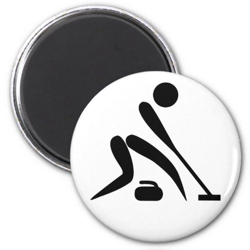 Curling Pictograph Magnet
