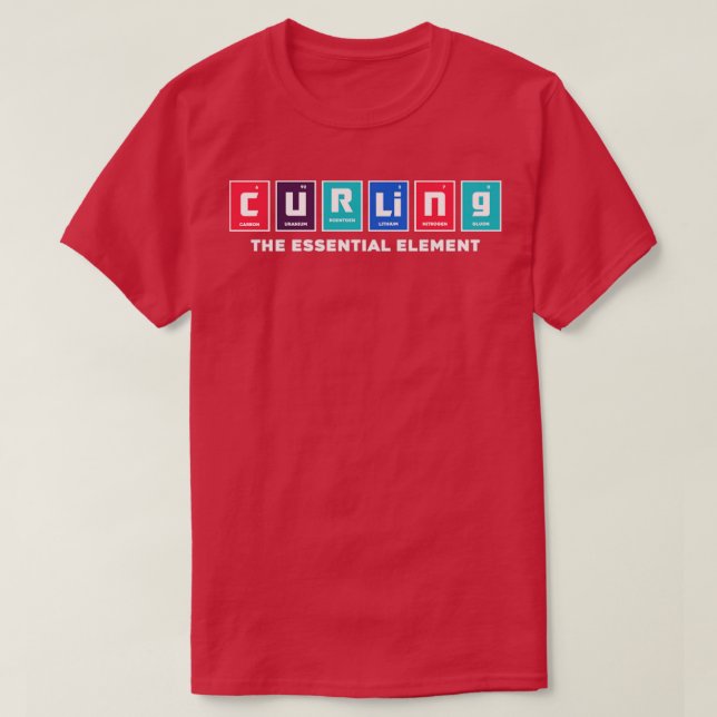 Curling Player Curler Curling The Essential Elemen T-Shirt (Design Front)