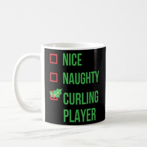 Curling Player Funny Pajama Christmas  Coffee Mug