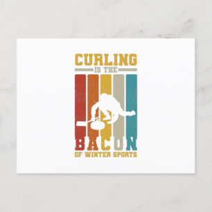 Curling Players Postcard