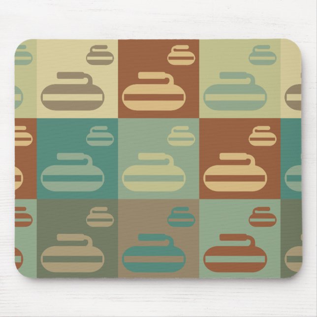 Curling Pop Art Mouse Pad (Front)