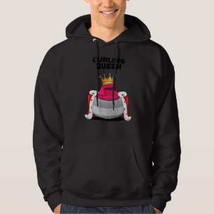 Curling Queen Girls Curling Team Player Womens Cur Hoodie