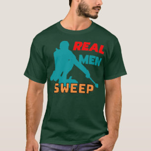 Curling Real men sweep personalised curling design T-Shirt