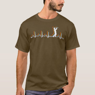 Curling Retro Heartbeat EKG Vintage 80s T-Shirt