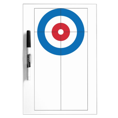 Curling rings dry erase whiteboard