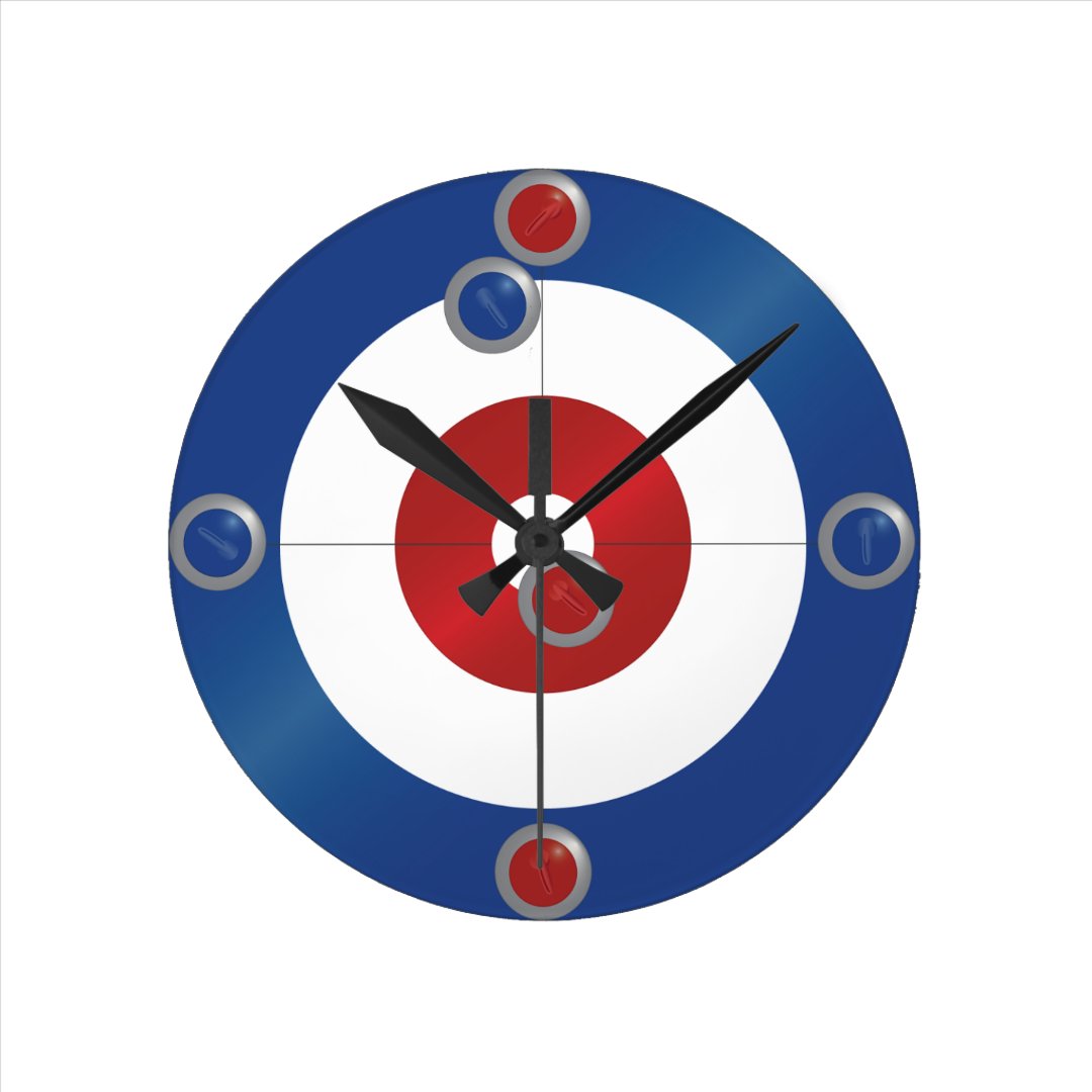 Curling rings wall clock Zazzle