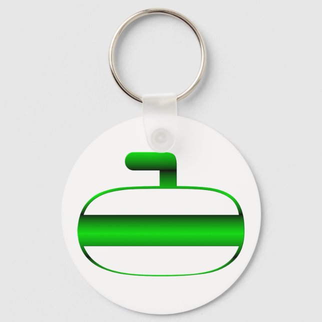 Curling rock keychain (Front)