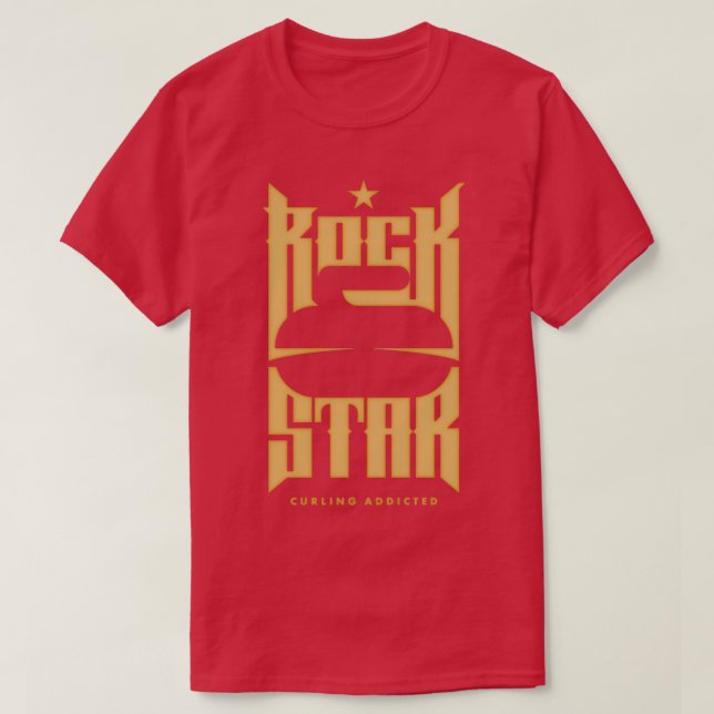 Curling rock star T-Shirt (Design Front)