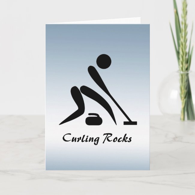 Curling Rocks Blank Card