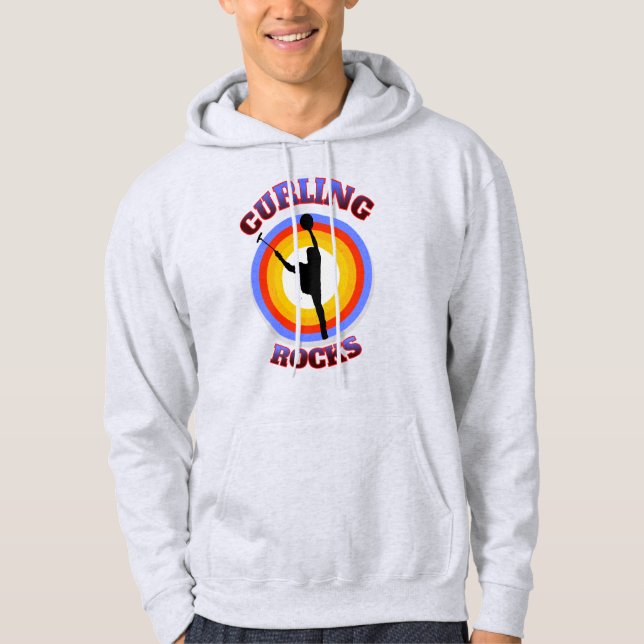Curling Rocks Hoodie (Front)